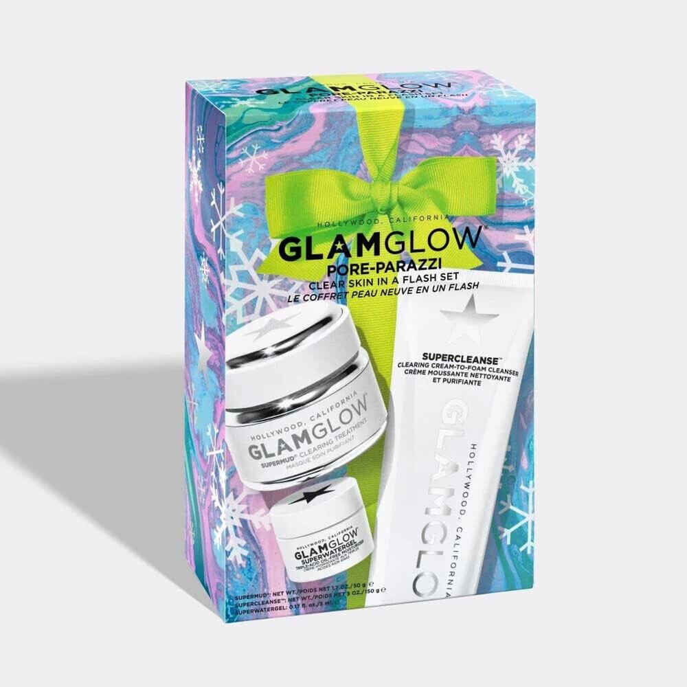 Glam Glow Pore Parazzi Clear Skin In a Flash Set Mask Cleanser $97 MSRP 3 In 1 - Picture 3 of 10